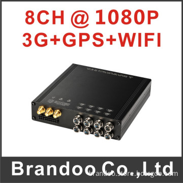 8 Channel Car DVR, Full HD 1080P Video, 3G/GPS/WiFi, HDD/SSD